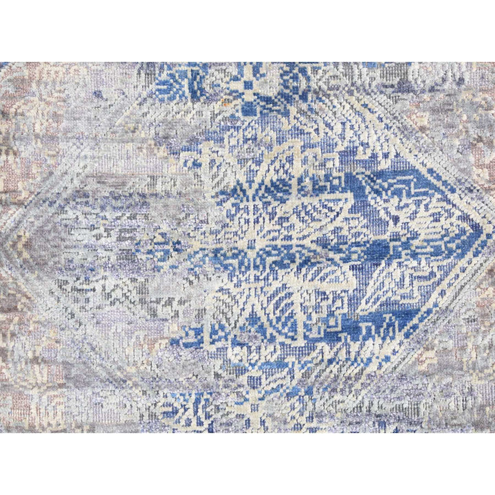 2'0" x 3'1" New Hand Knotted Blue Cotton Rectangle Oriental Rug - MOA10287972