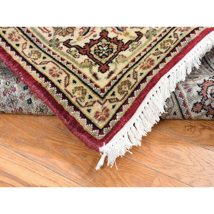 5'0" x 12'9" New Hand Knotted Red Wool Runner Oriental Rug - MOA10287985