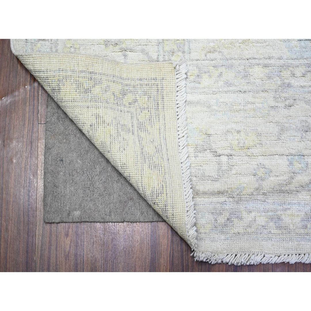 8'0" x 9'5" New Hand Knotted Grey Wool Rectangle Oriental Rug - MOA10288050