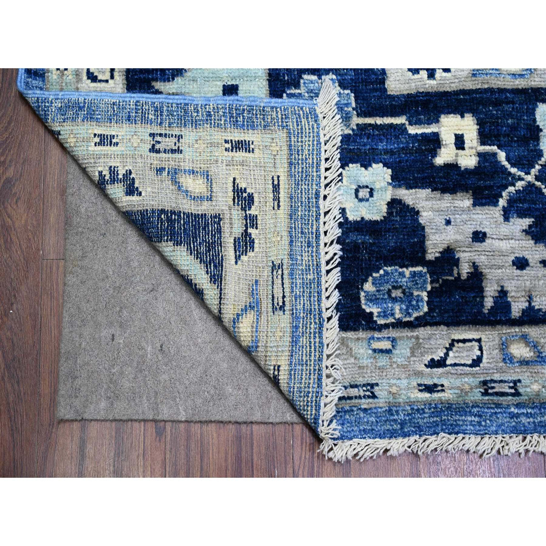 9'7" x 10'1" New Hand Knotted Blue Wool Square Oriental Rug - MOA10288056