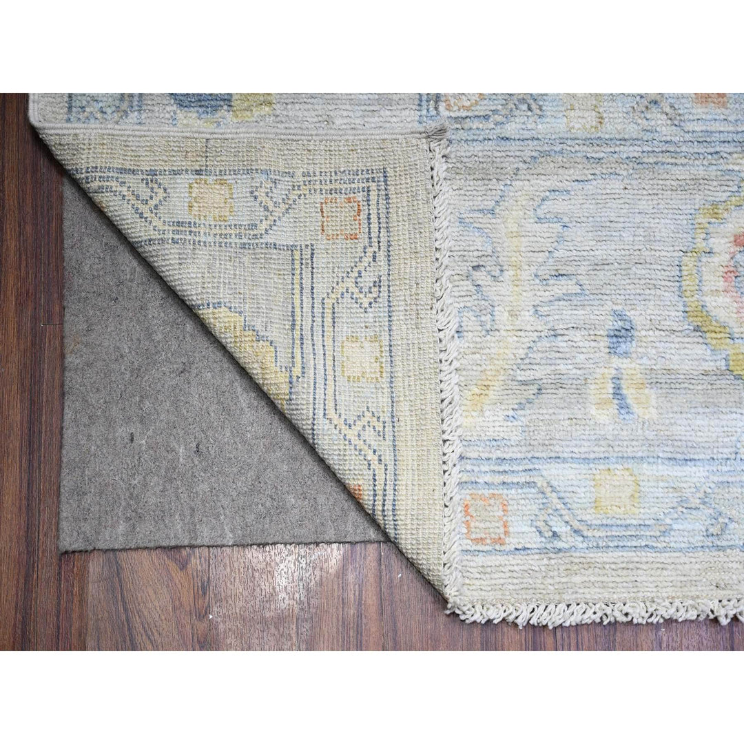 9'10" x 13'6" New Hand Knotted Ivory Wool Rectangle Oriental Rug - MOA10288058