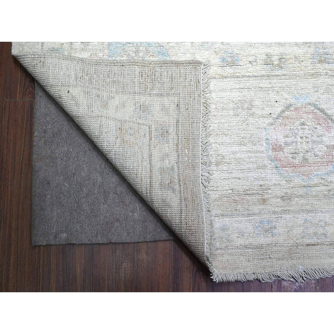 9'11" x 13'6" New Hand Knotted Grey Wool Rectangle Oriental Rug - MOA10288063