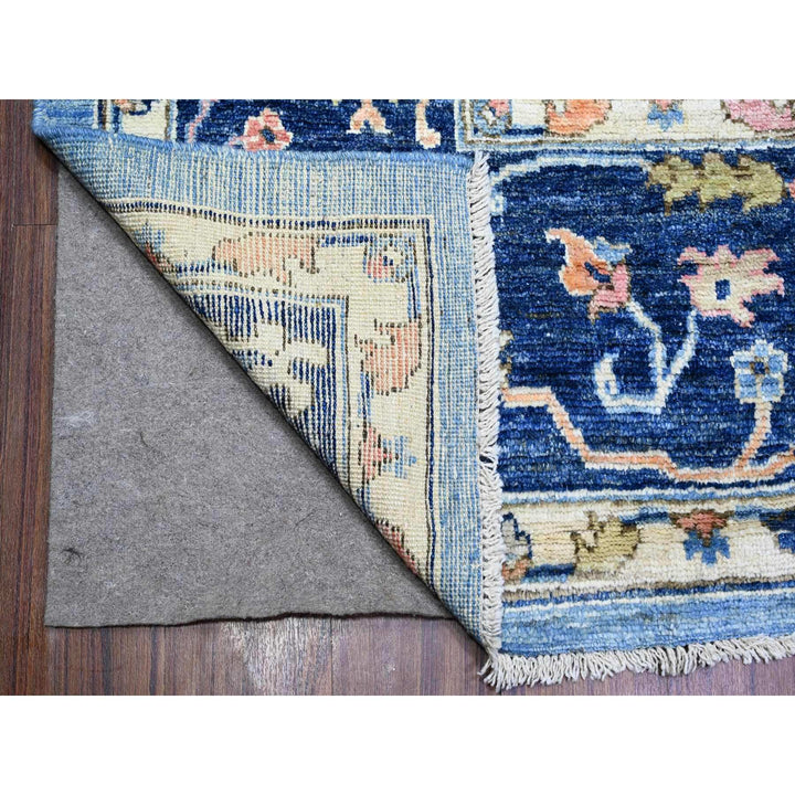 9'9" x 13'5" New Hand Knotted Blue Wool Rectangle Oriental Rug - MOA10288073