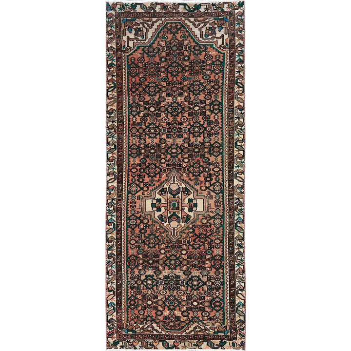 3'0" x 8'1" Vintage Hand Knotted Orange Wool Runner Oriental Rug - MOA102880