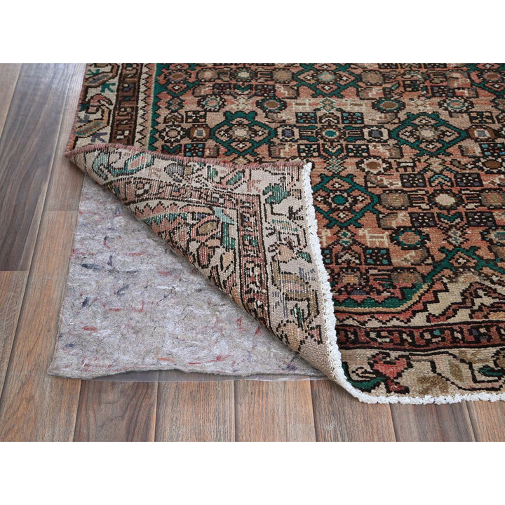 3'0" x 8'1" Vintage Hand Knotted Orange Wool Runner Oriental Rug - MOA102880