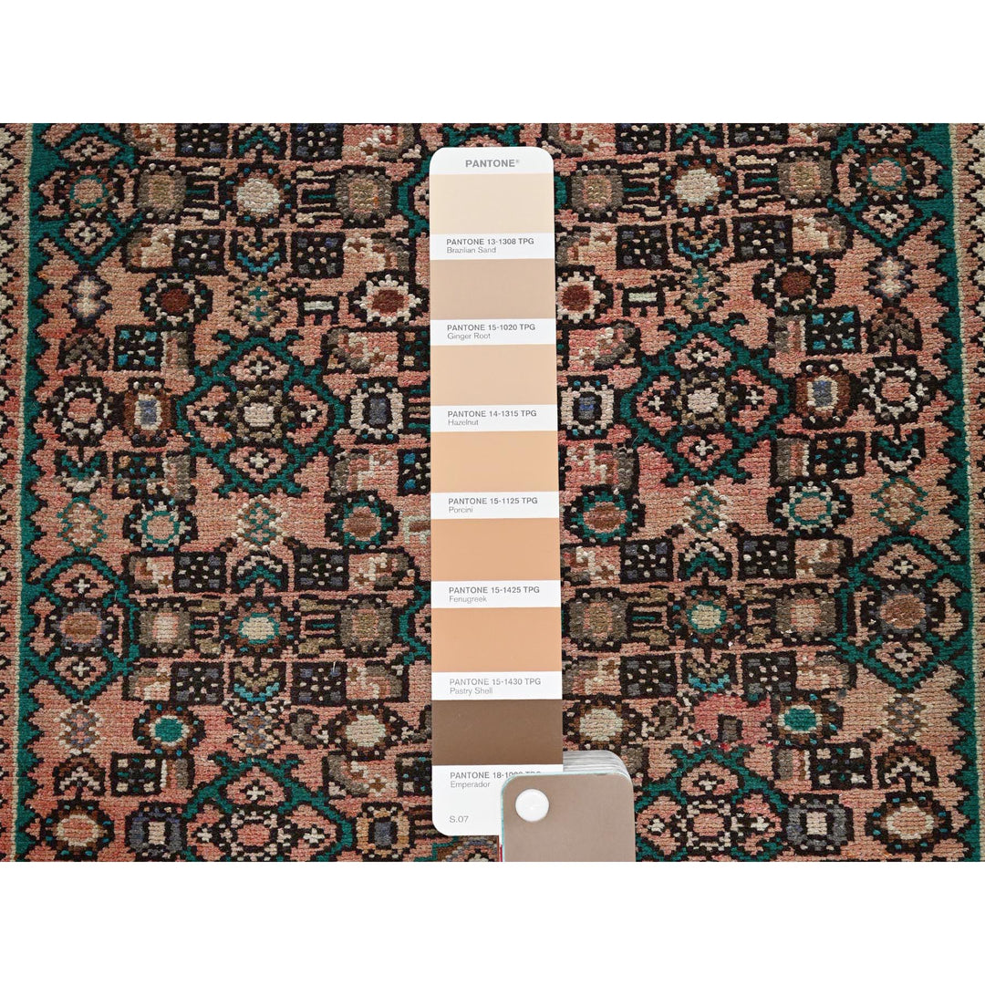 3'0" x 8'1" Vintage Hand Knotted Orange Wool Runner Oriental Rug - MOA102880