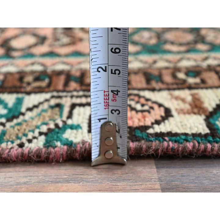 3'0" x 8'1" Vintage Hand Knotted Orange Wool Runner Oriental Rug - MOA102880