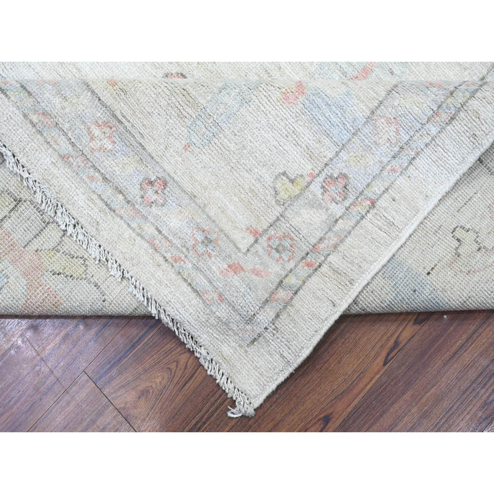 10'0" x 13'8" New Hand Knotted Ivory Wool Rectangle Oriental Rug - MOA10288111