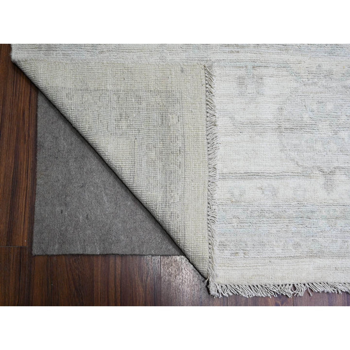 11'11" x 14'10" New Hand Knotted Ivory Wool Rectangle Oriental Rug - MOA10288137