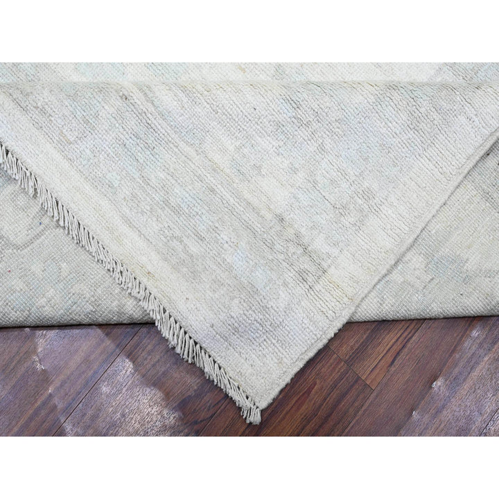 11'11" x 14'10" New Hand Knotted Ivory Wool Rectangle Oriental Rug - MOA10288137