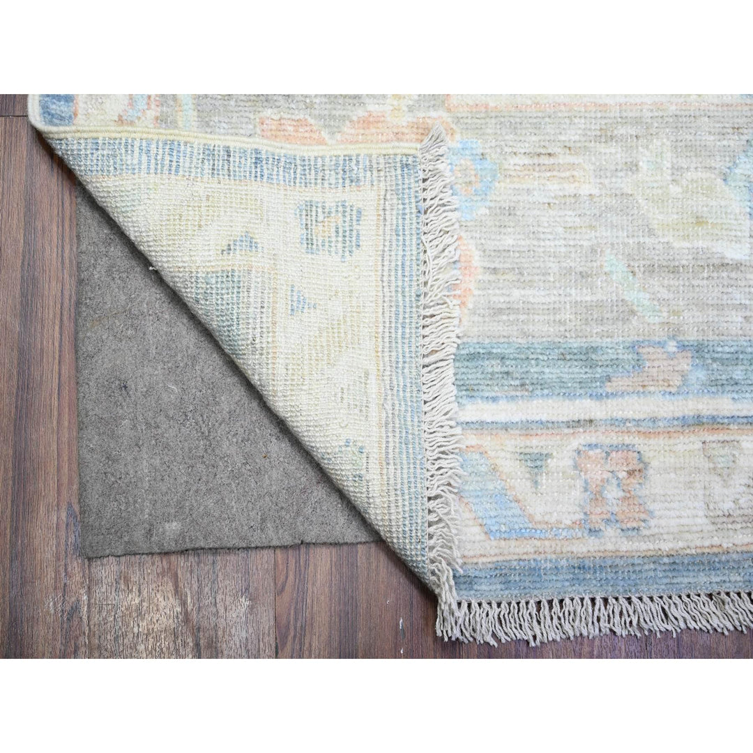 9'0" x 11'9" New Hand Knotted Blue Wool Rectangle Oriental Rug - MOA10288164