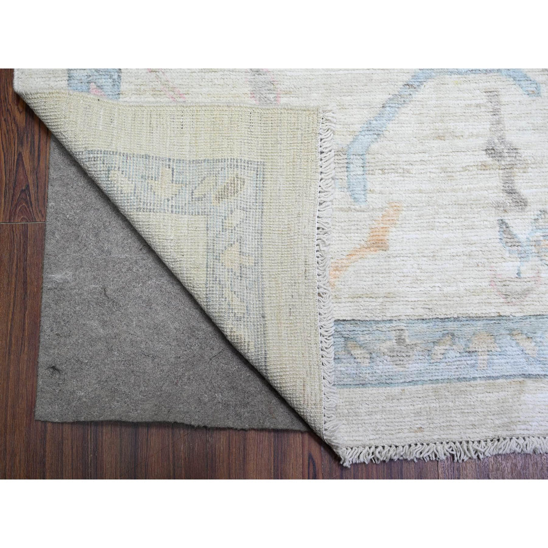 9'9" x 9'11" New Hand Knotted Grey Wool Square Oriental Rug - MOA10288181