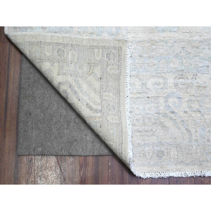 8'9" x 11'7" New Hand Knotted Ivory Wool Rectangle Oriental Rug - MOA10288288