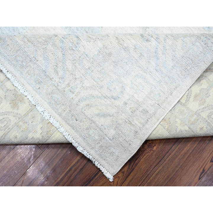 8'9" x 11'7" New Hand Knotted Ivory Wool Rectangle Oriental Rug - MOA10288288