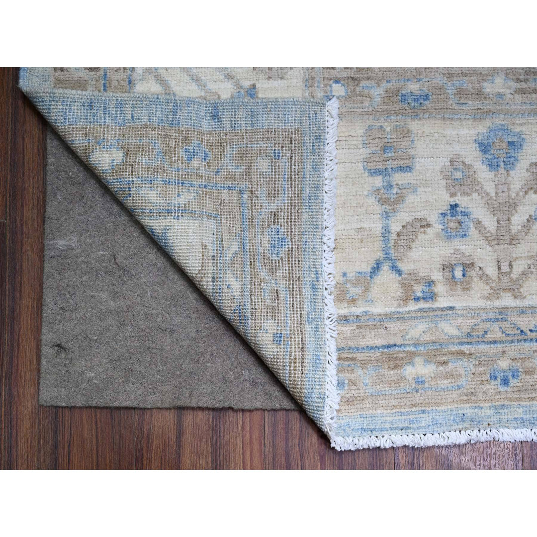 9'1" x 12'0" New Hand Knotted Blue Wool Rectangle Oriental Rug - MOA10288298