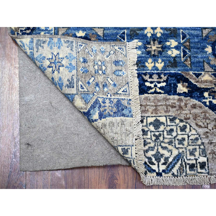 2'6" x 5'11" New Hand Knotted Blue Cotton Runner Oriental Rug - MOA10288339