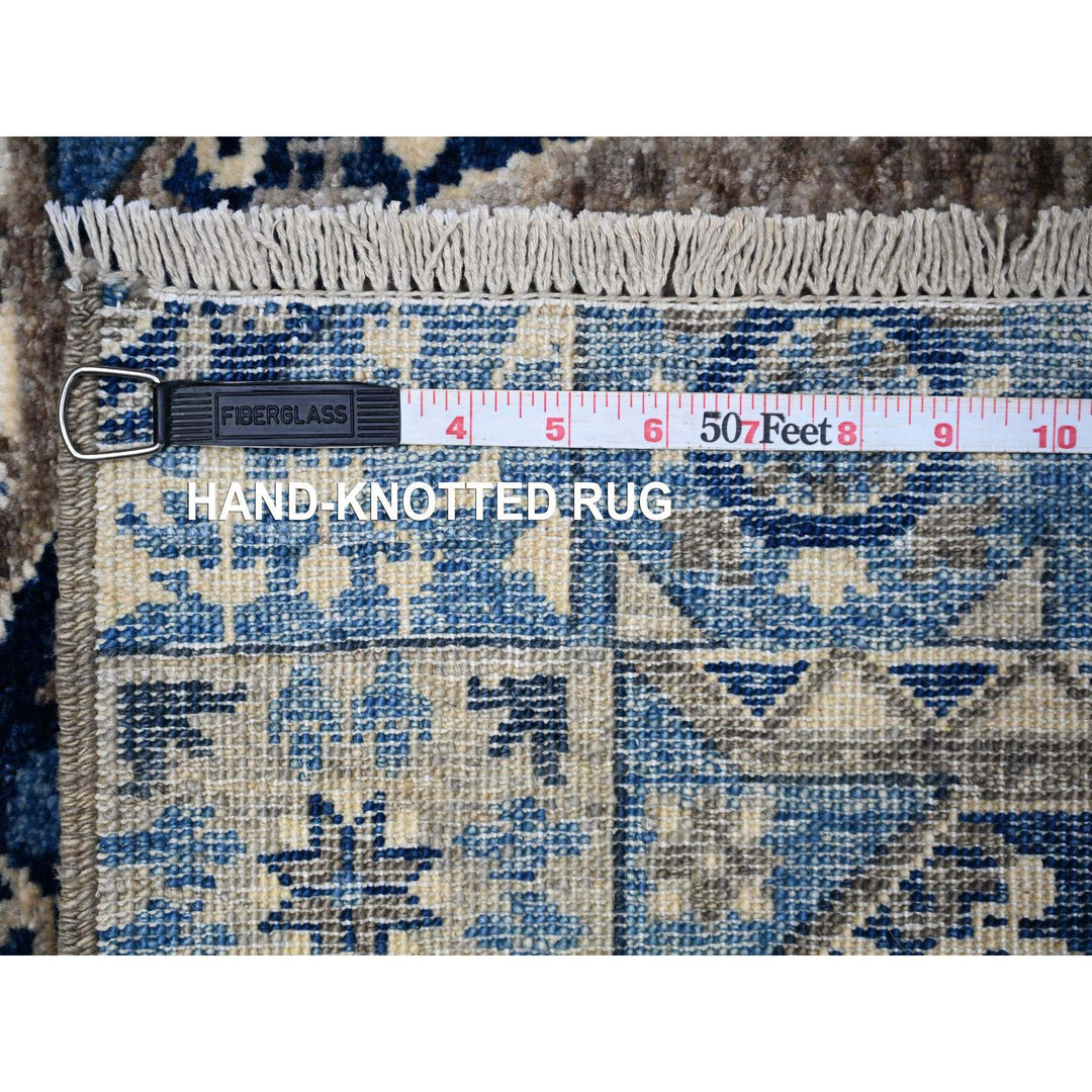 2'6" x 5'11" New Hand Knotted Blue Cotton Runner Oriental Rug - MOA10288339