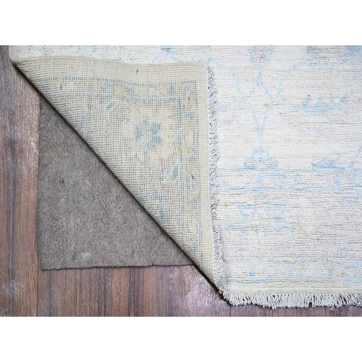 2'8" x 12'0" New Hand Knotted Ivory Wool Runner Oriental Rug - MOA10288362