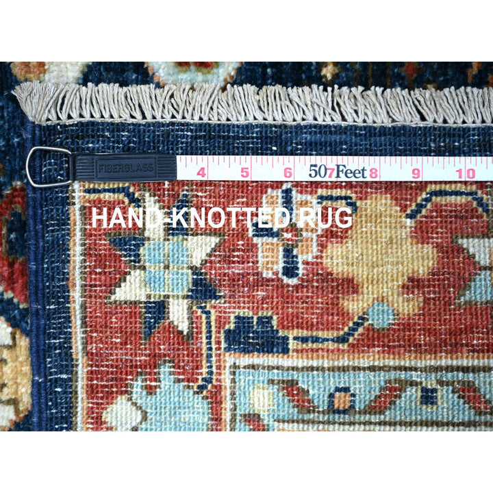 2'6" x 11'8" New Hand Knotted Blue Wool Runner Oriental Rug - MOA10288407