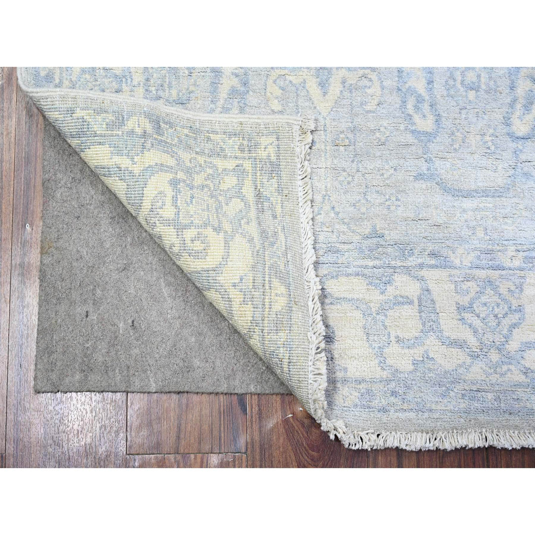 4'0" x 6'0" New Hand Knotted Blue Wool Rectangle Oriental Rug - MOA10288423