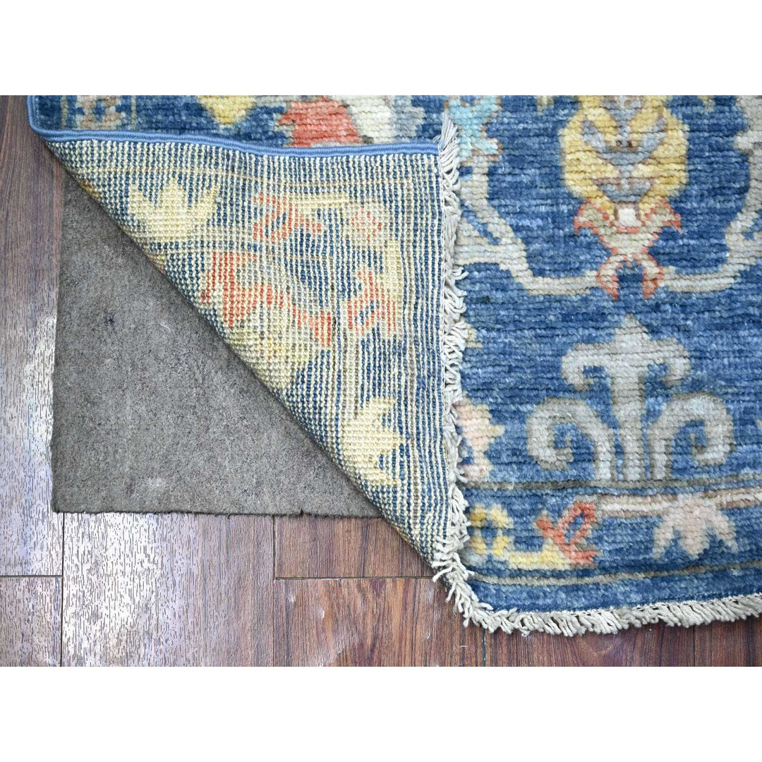 3'0" x 4'9" New Hand Knotted Blue Wool Rectangle Oriental Rug - MOA10288447