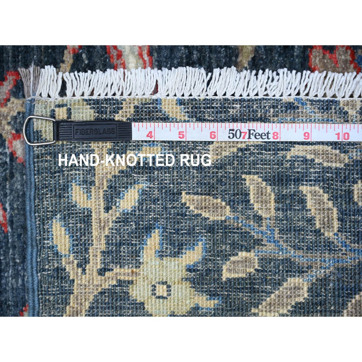 2'6" x 7'10" New Hand Knotted Blue Wool Runner Oriental Rug - MOA10288499