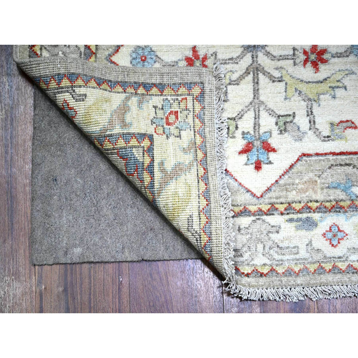 2'8" x 12'1" New Hand Knotted Grey Wool Runner Oriental Rug - MOA10288546