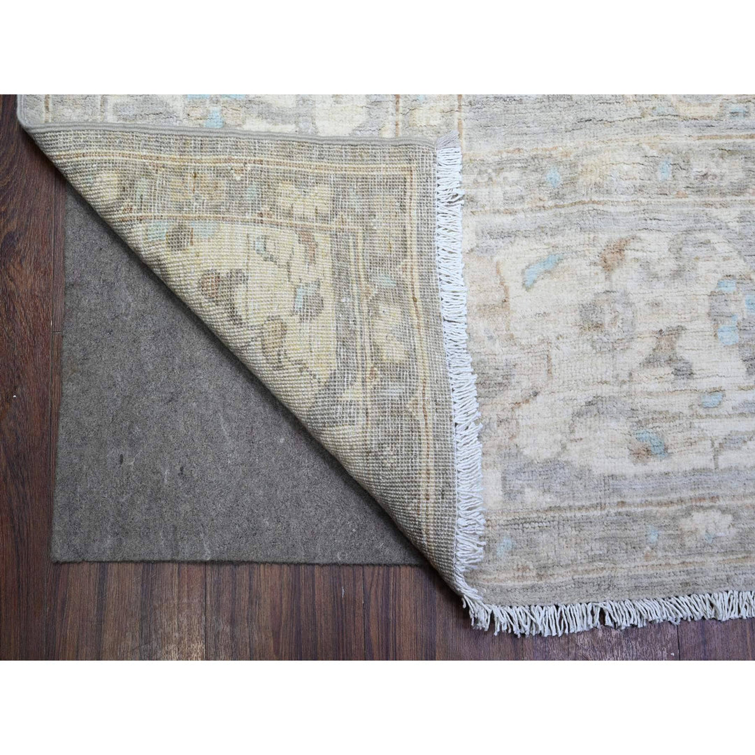 8'10" x 10'9" New Hand Knotted Grey Wool Rectangle Oriental Rug - MOA10288560