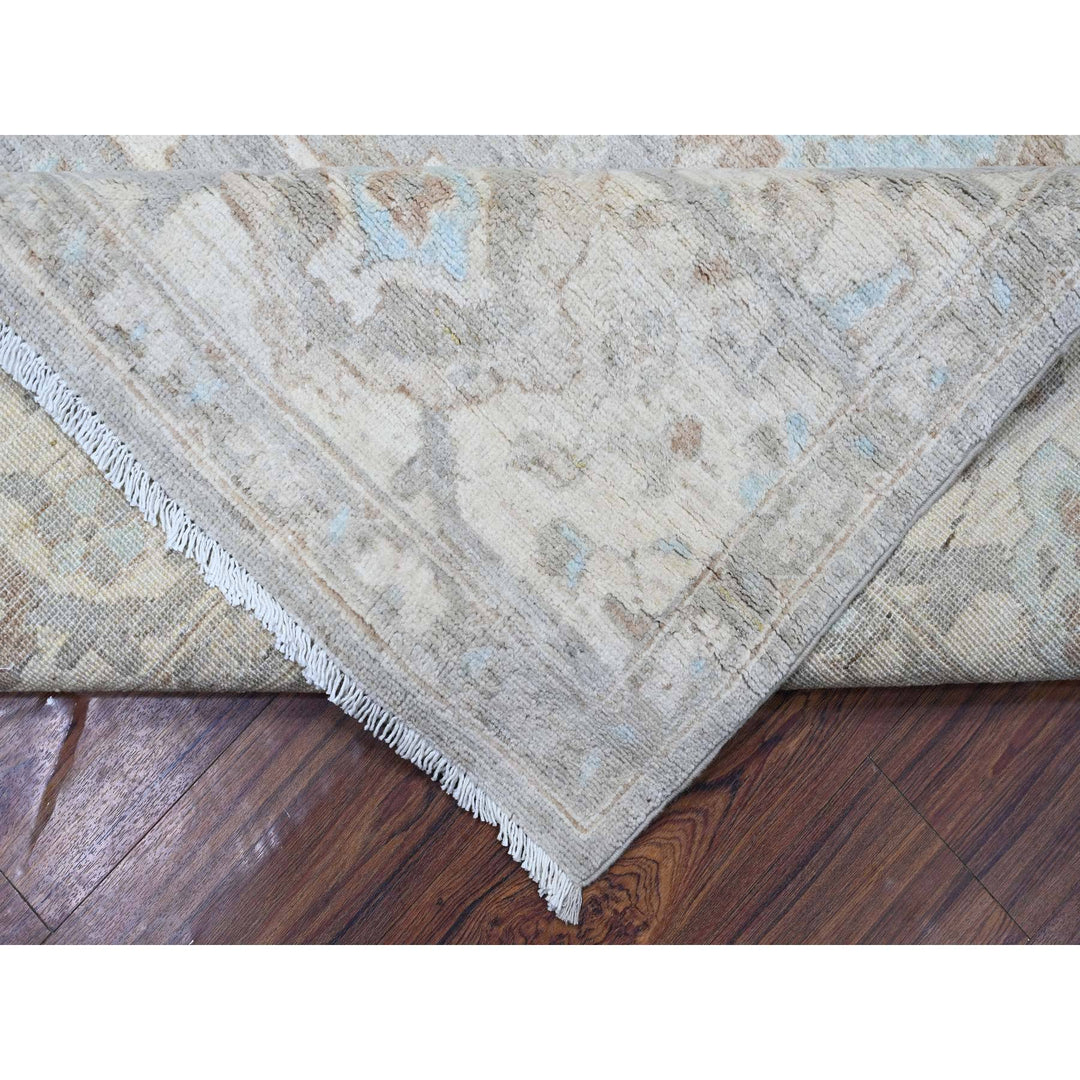 8'10" x 10'9" New Hand Knotted Grey Wool Rectangle Oriental Rug - MOA10288560