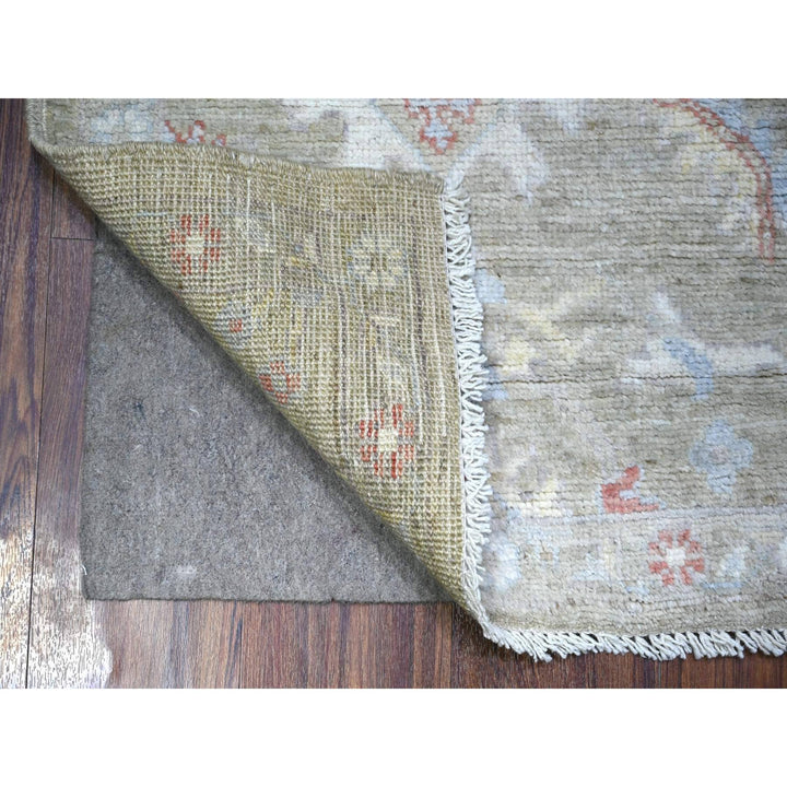 2'1" x 3'1" New Hand Knotted Green Wool Rectangle Oriental Rug - MOA10288632