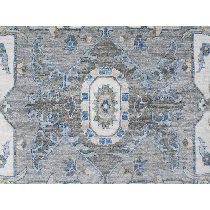 9'1" x 11'11" New Hand Knotted Blue Cotton Rectangle Oriental Rug - MOA10288645