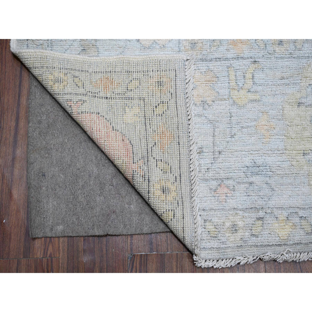 8'3" x 10'0" New Hand Knotted Grey Wool Rectangle Oriental Rug - MOA10288649