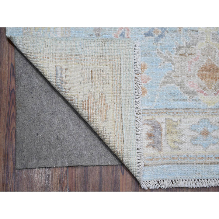 8'4" x 10'2" New Hand Knotted Blue Wool Rectangle Oriental Rug - MOA10288653