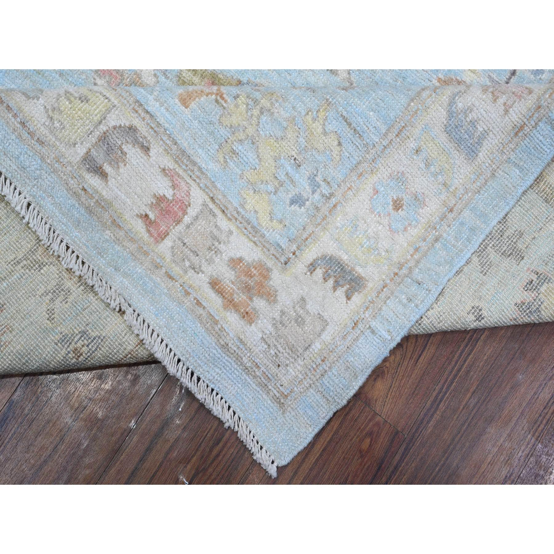 8'4" x 10'2" New Hand Knotted Blue Wool Rectangle Oriental Rug - MOA10288653