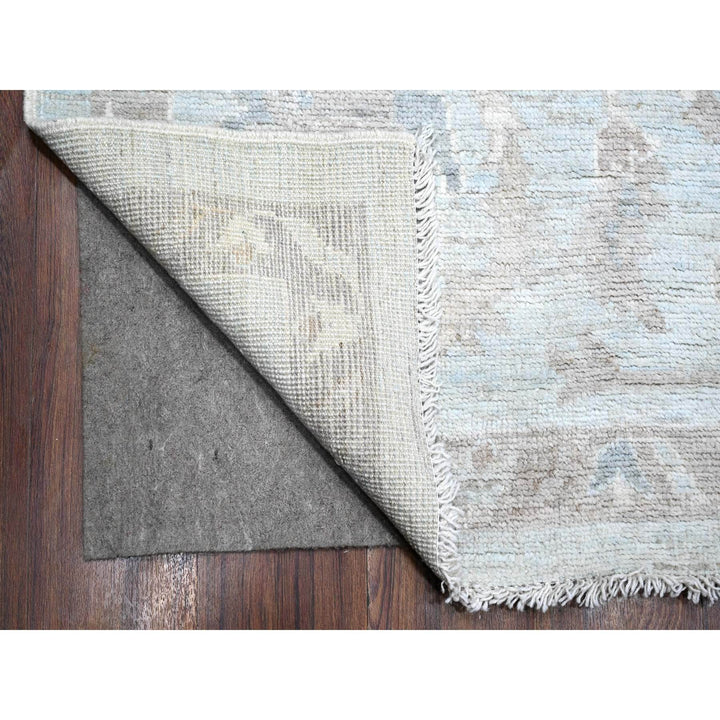 9'2" x 12'0" New Hand Knotted Grey Wool Rectangle Oriental Rug - MOA10288669