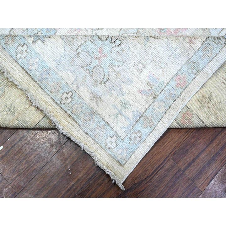 9'9" x 13'10" New Hand Knotted Grey Wool Rectangle Oriental Rug - MOA10288680