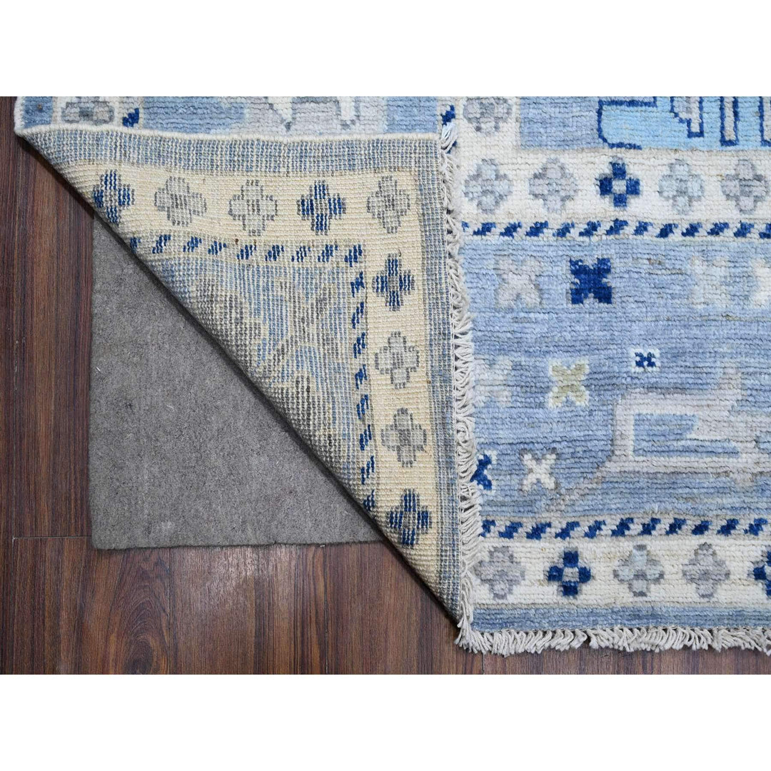 9'11" x 9'7" New Hand Knotted Blue Wool Square Oriental Rug - MOA10288687