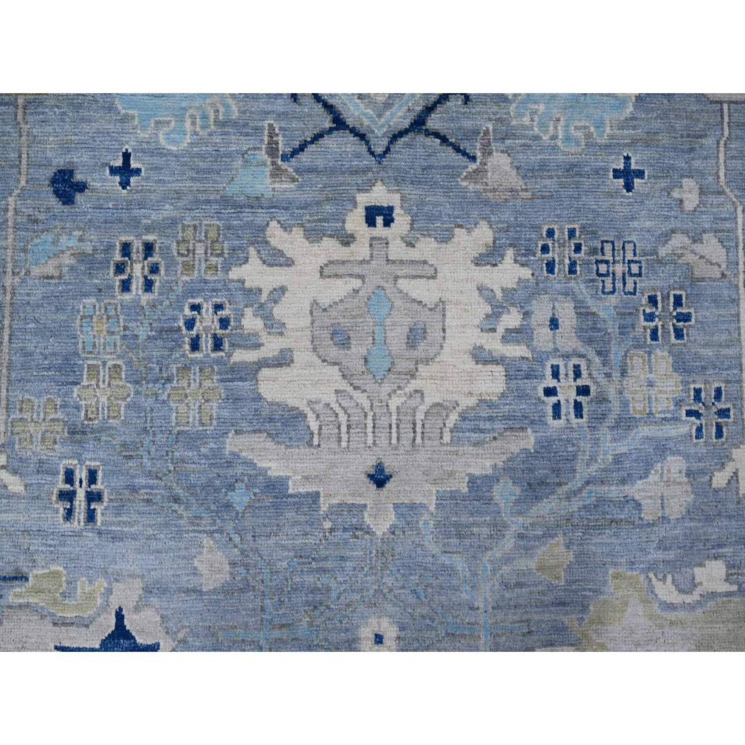 9'11" x 9'7" New Hand Knotted Blue Wool Square Oriental Rug - MOA10288687