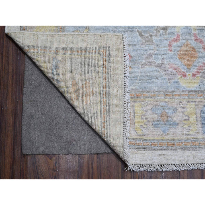 9'9" x 14'2" New Hand Knotted Ivory Wool Rectangle Oriental Rug - MOA10288691