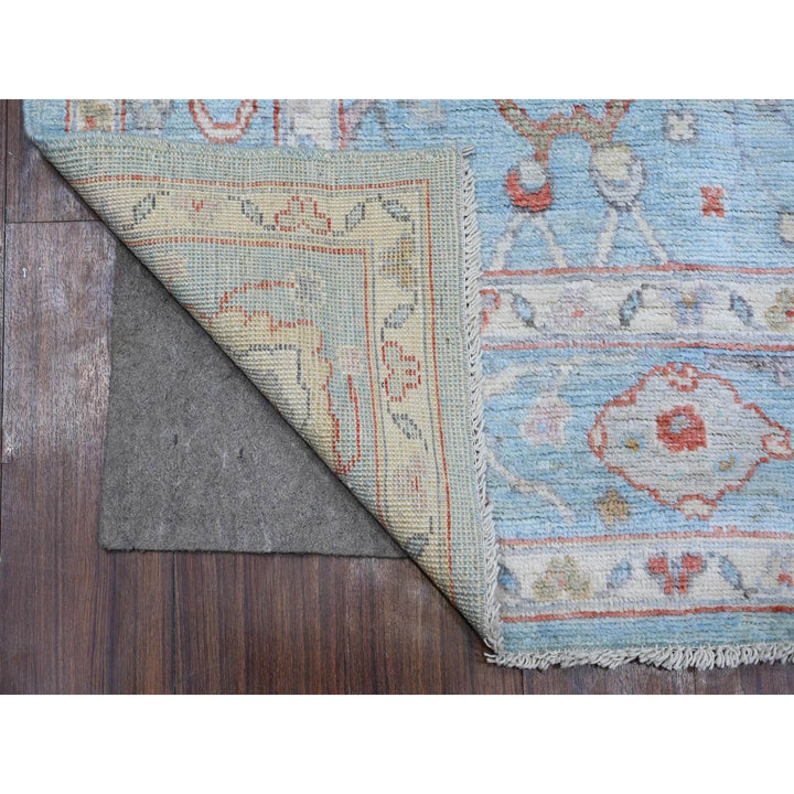 5'11" x 8'8" New Hand Knotted Blue Wool Rectangle Oriental Rug - MOA10288695