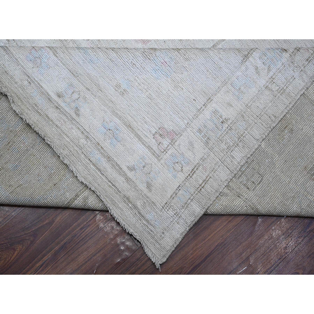 13'10" x 19'5" New Hand Knotted Grey Wool Rectangle Oriental Rug - MOA10288701