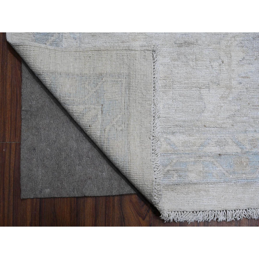 14'1" x 19'7" New Hand Knotted Grey Wool Rectangle Oriental Rug - MOA10288703