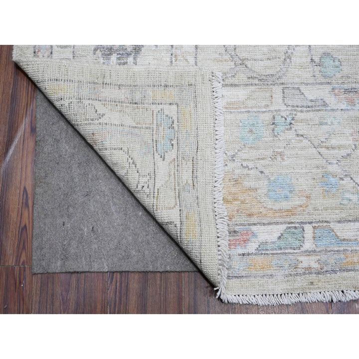 7'9" x 9'11" New Hand Knotted Grey Wool Rectangle Oriental Rug - MOA10288720