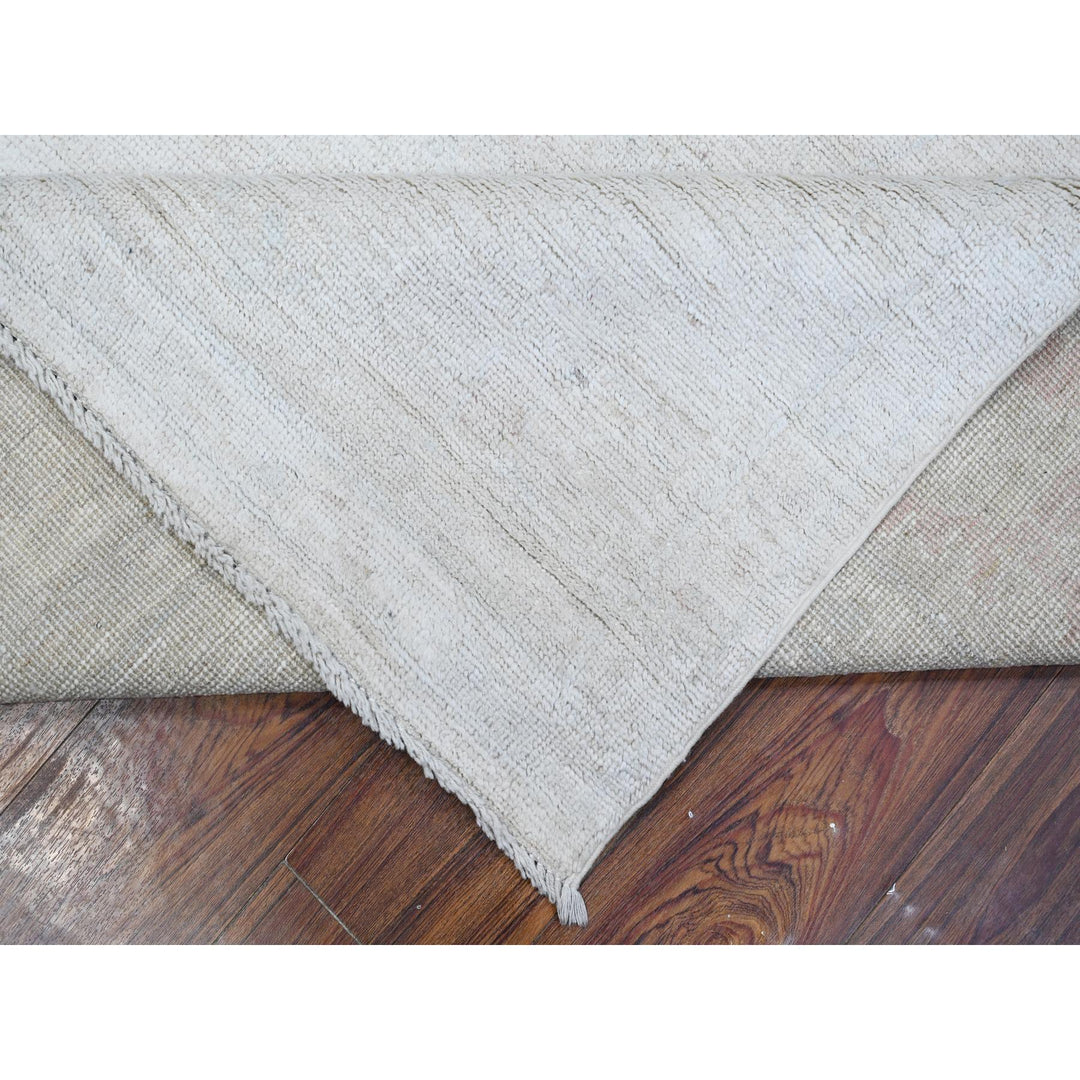 7'10" x 9'7" New Hand Knotted Grey Wool Rectangle Oriental Rug - MOA10288722