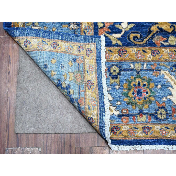 8'2" x 10'2" New Hand Knotted Blue Wool Rectangle Oriental Rug - MOA10288730