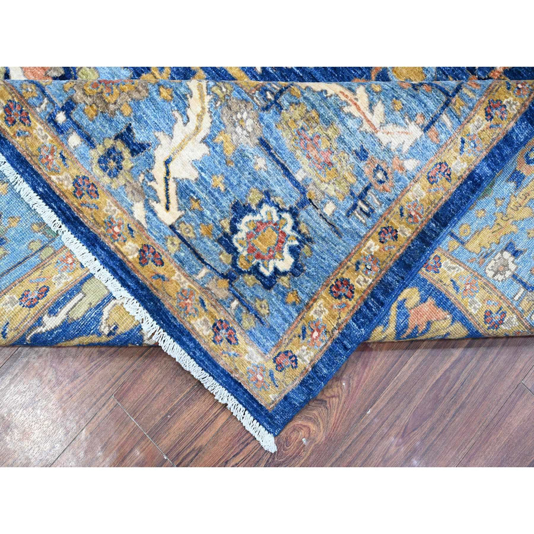 8'2" x 10'2" New Hand Knotted Blue Wool Rectangle Oriental Rug - MOA10288730