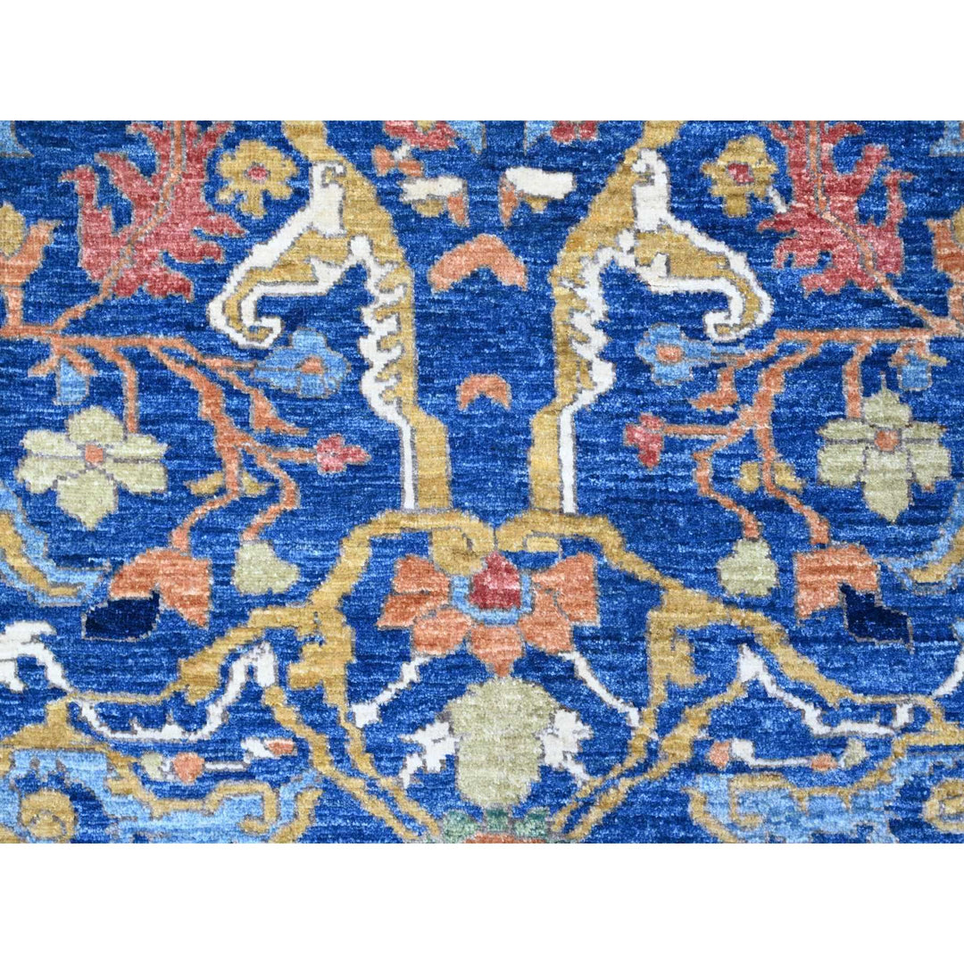 8'2" x 10'2" New Hand Knotted Blue Wool Rectangle Oriental Rug - MOA10288730