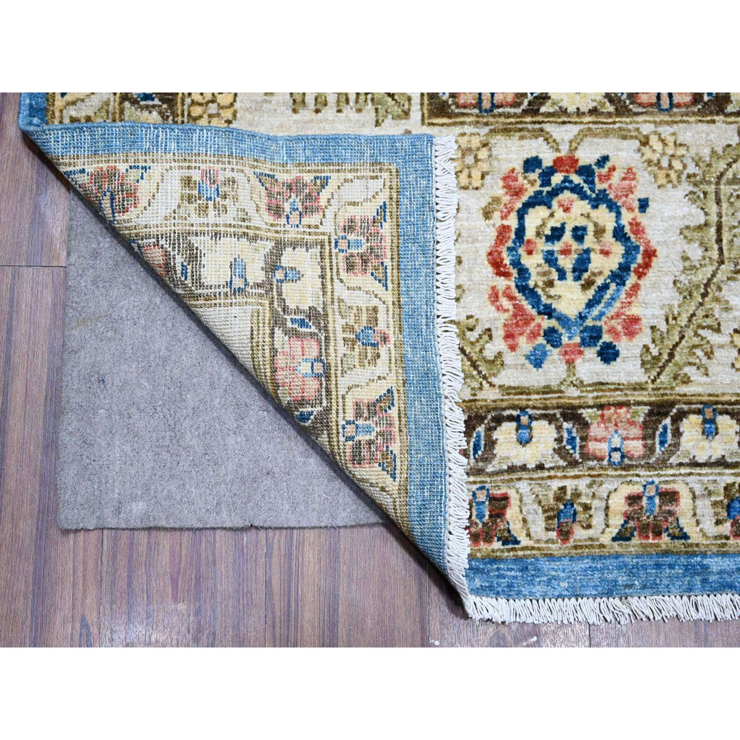 8'11" x 11'8" New Hand Knotted Blue Wool Rectangle Oriental Rug - MOA10288731