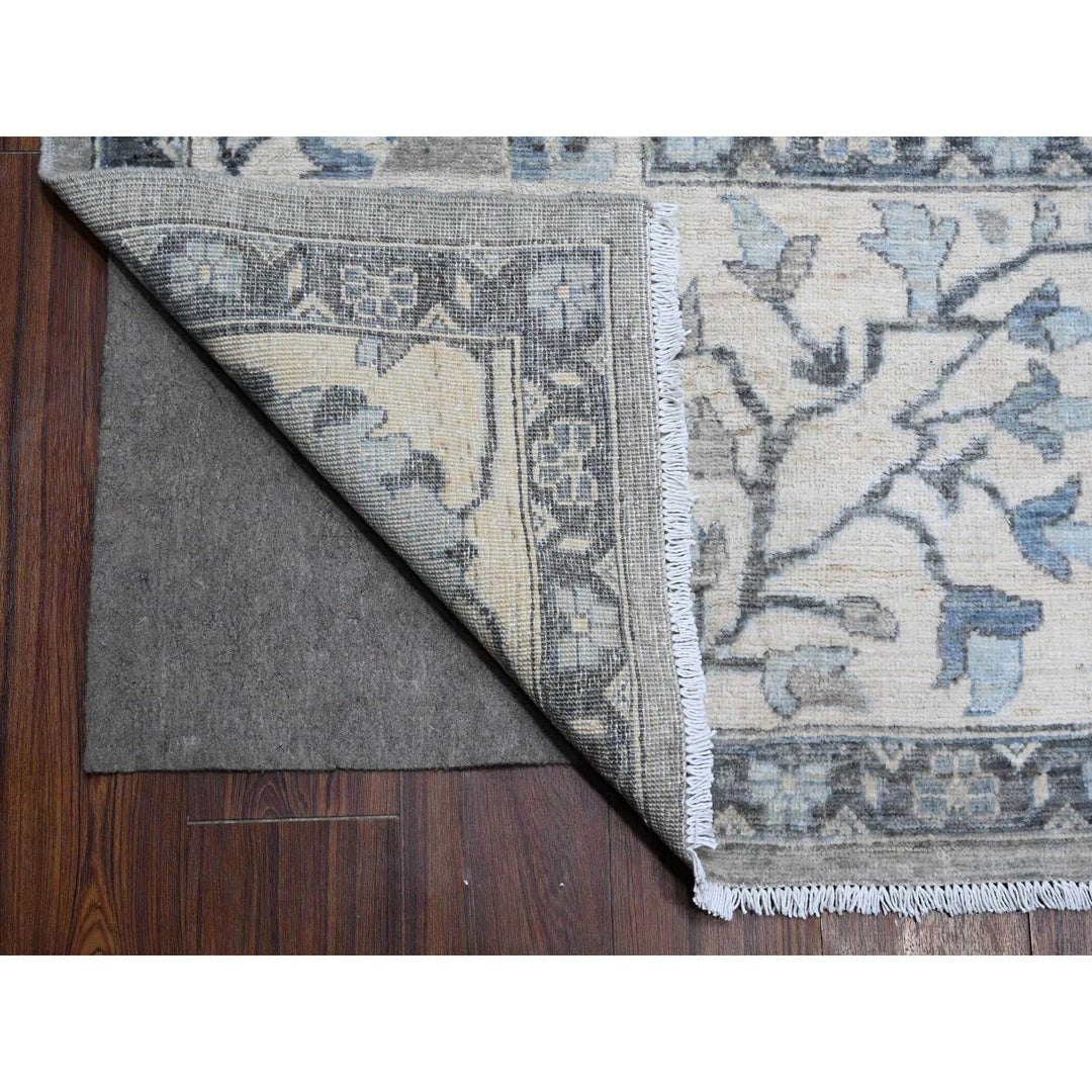 10'10" x 11'2" New Hand Knotted Grey Cotton Square Oriental Rug - MOA10288740