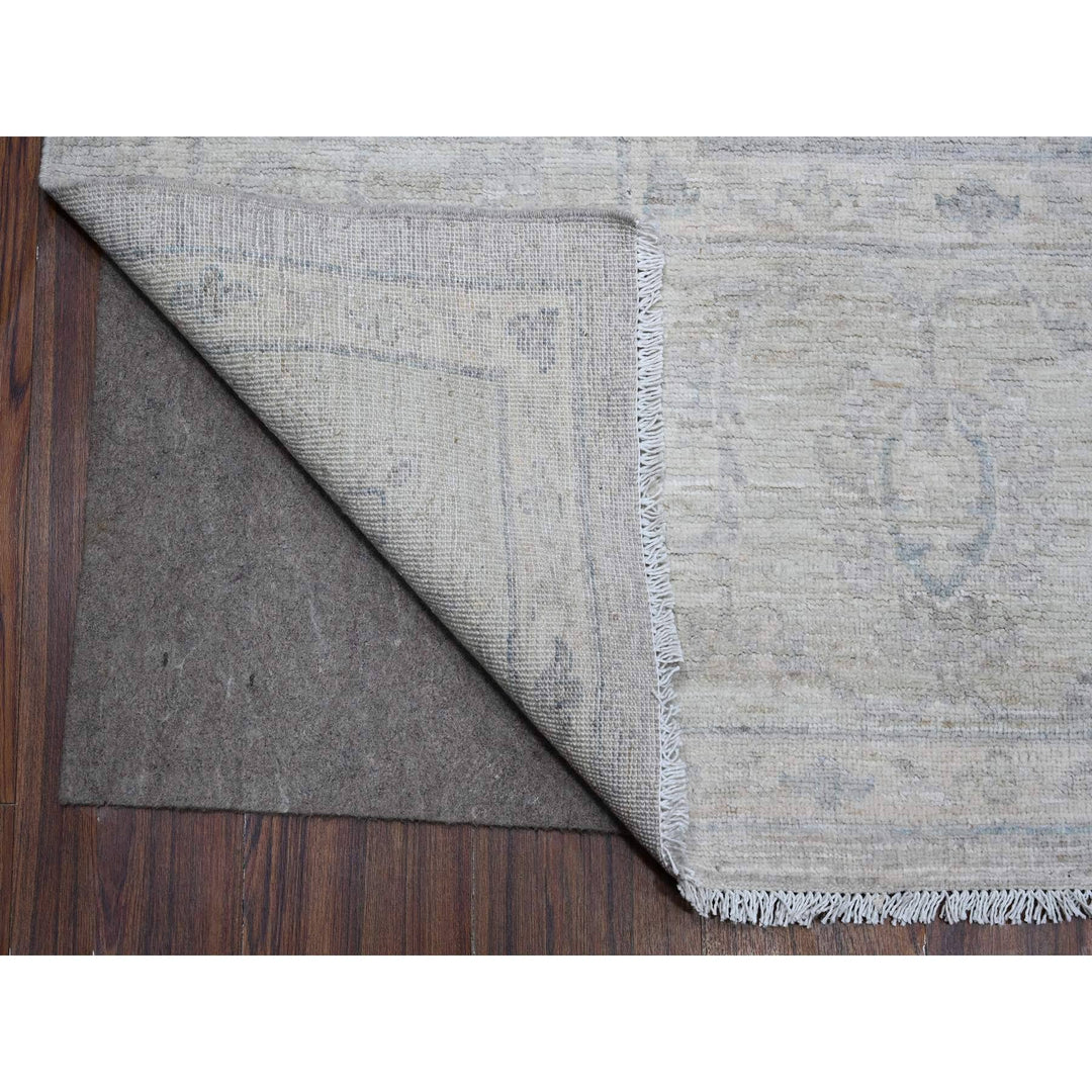 8'10" x 11'6" New Hand Knotted Grey Cotton Rectangle Oriental Rug - MOA10288749